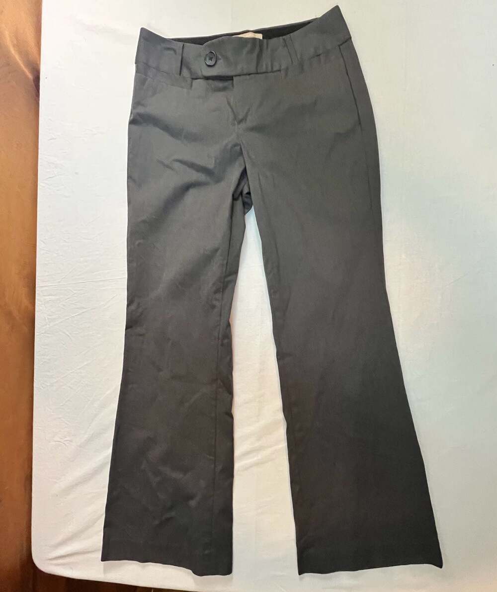 Banana Republic Jackson Fit Women Size 4 Gray Woven Stretch Dress Pants Trousers